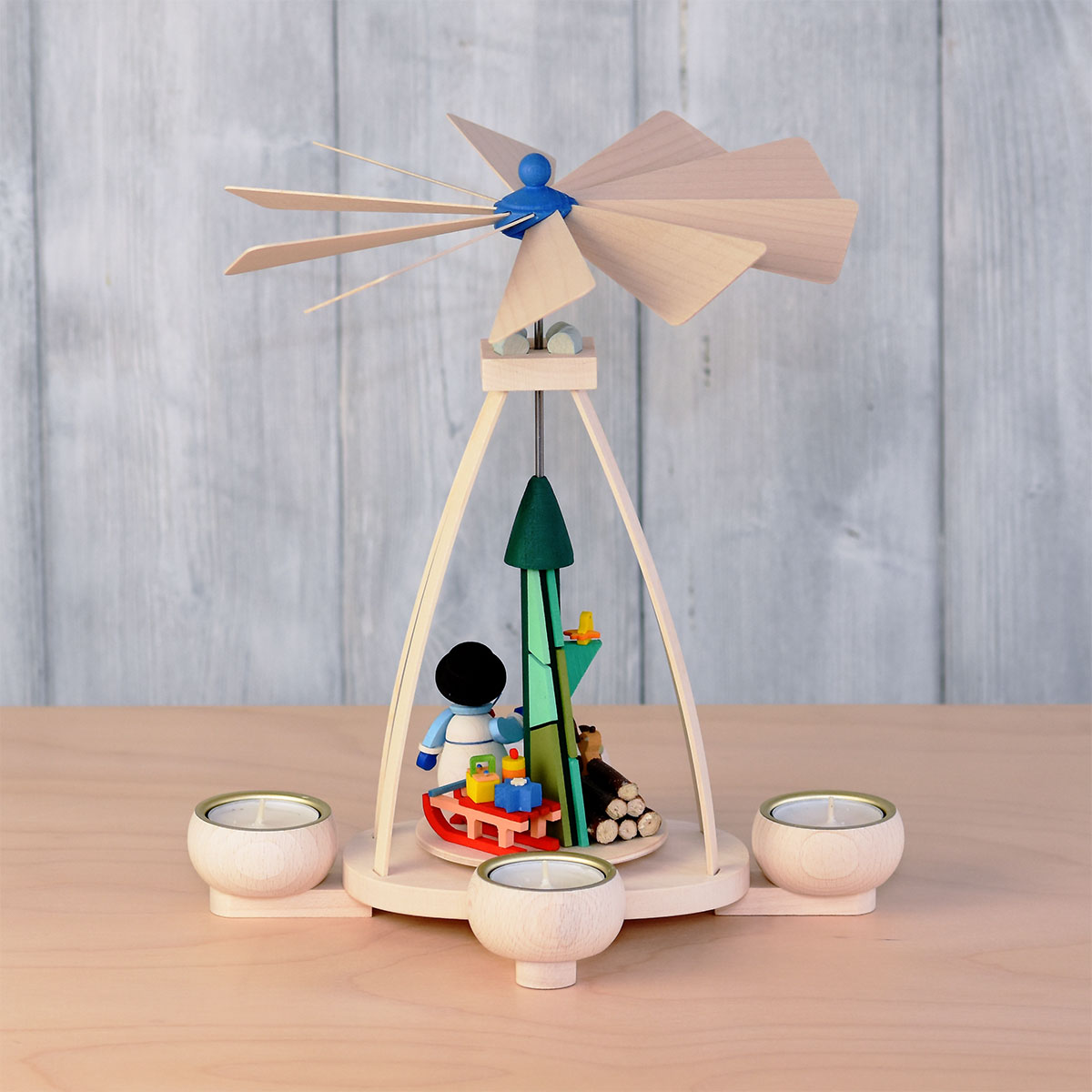 Christmas Pyramid (Medium) - Frosty the Snowman in a Christmas Forest